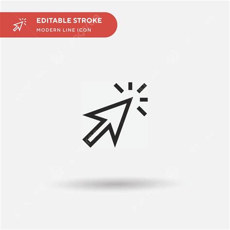 Simple Clicker Vector Icon A Design Template For Illustration Symbols Vector, Arrow, Outline ...