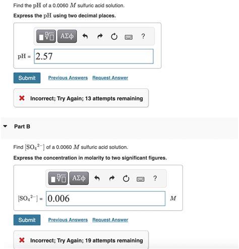 Solved Find the pH of a 0.0060M sulfuric acid solution. | Chegg.com