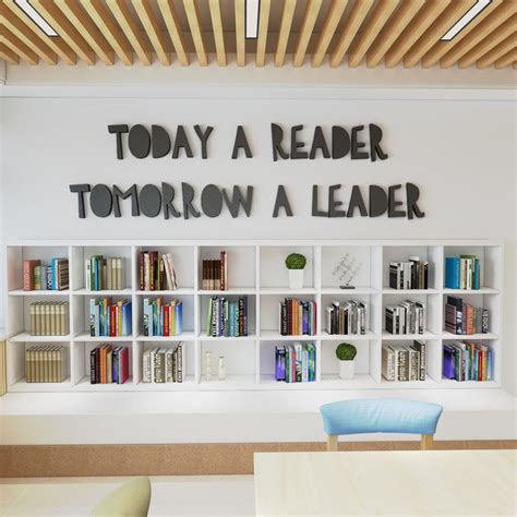 Today a reader, Tomorrow a leader – Decoração Parede 3D em 2020 ...