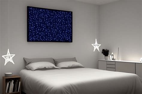 Glow in the Dark Stars on Bedroom Wall · Creative Fabrica