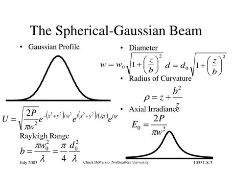 PPT - ECEG105 & ECEU646 Optics for Engineers Course Notes Part 8: Gaussian Beams PowerPoint ...