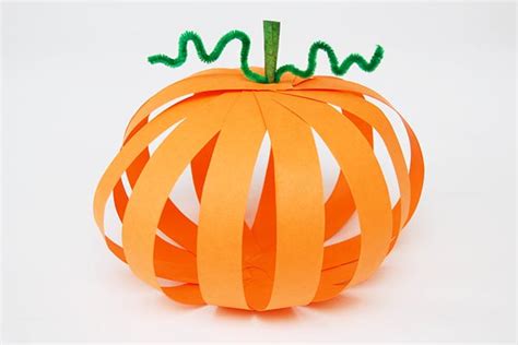 3D Paper Pumpkin | Kids' Crafts | Fun Craft Ideas | FirstPalette.com