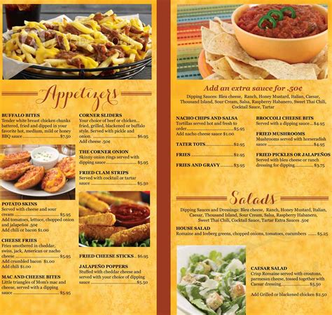 Corner Bar & Grill menu in Largo, Florida, USA