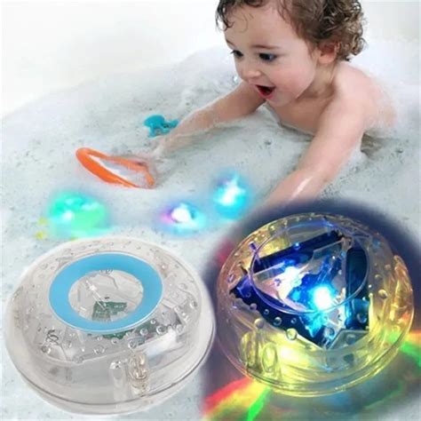 Baby Bath Toy Bathroom Colorful LED Light Toys Kids Funny Watertight ...