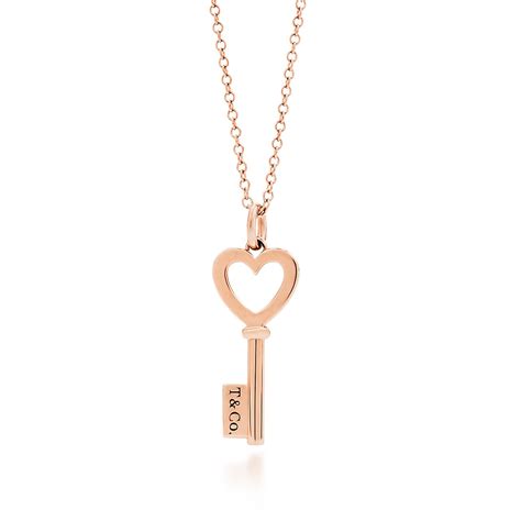 Tiffany Keys heart key pendant in 18k rose gold, mini. | Tiffany & Co. US