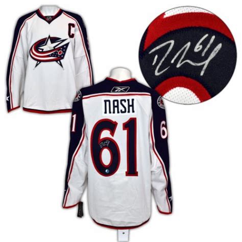 Rick Nash Columbus Blue Jackets Autographed Signed White Reebok ...