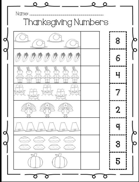 Turkey Counting Worksheet