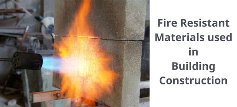 Fire Resistant Building Materials Used In Construction