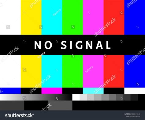 Tv No Signal Background Illustration No: vector de stock (libre de regalías) 1204101646 ...