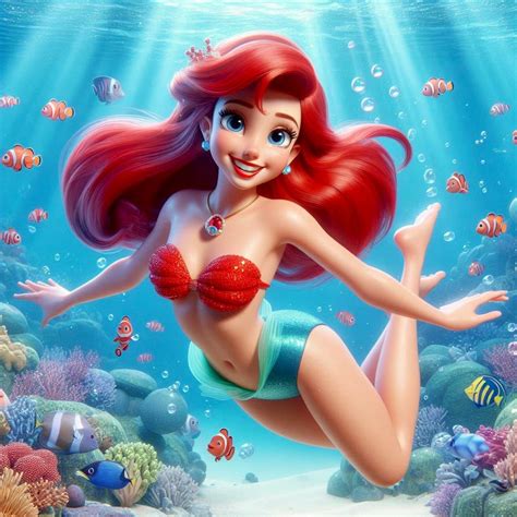 Ariel swimming in reef by GaugedPhoton on DeviantArt