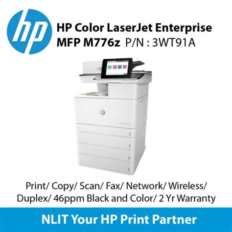 HP Color LaserJet Enterprise MFP M776z Printer (3WT91A) Print, Scan ...