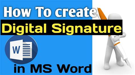 How to Create Digital Signature in Word 2020 - YouTube