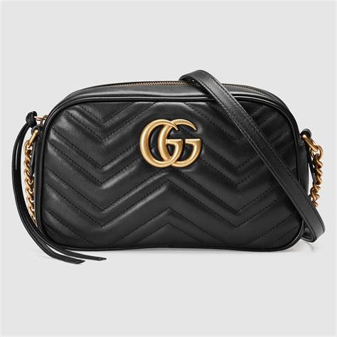 Gucci Gg Marmont Matelassã© Shoulder Bag in Black | Lyst