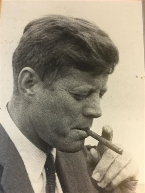 Rare photo of JFK smoking a cigar : r/pics