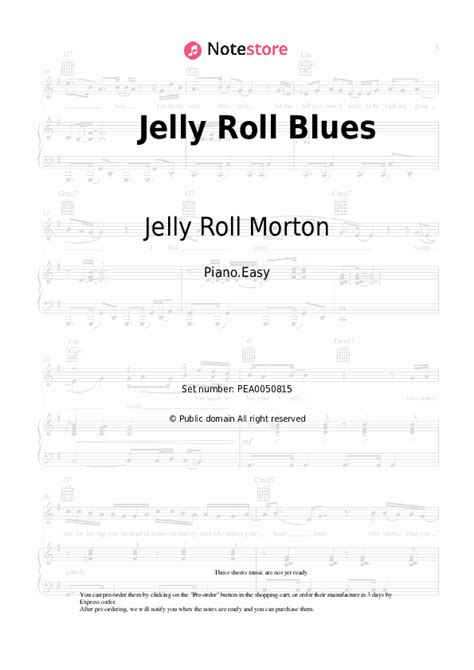 Jelly Roll Morton - Jelly Roll Blues piano sheet music in Note-Store.com | Piano.Easy SKU PEA0050815