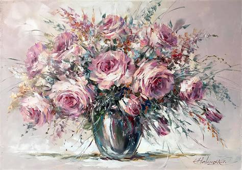 Rose Still Life Oil Paintings