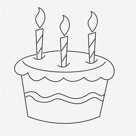 Birthday Cake Drawing Line Drawing Birthday Cake Png Imagepicture Free Download ...