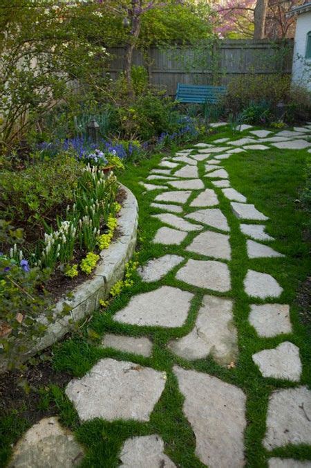 A gentle and organic way to create paths in your backyard. (slate garden edging) | Diy garden ...