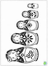 Russian Nesting Doll Coloring Pages Printable Sketch Page sketch template
