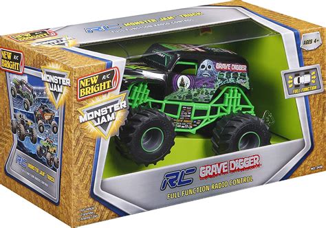 New Bright 2430 Monster Jam Grave Digger RC Truck, 1:24 (7-Inch) Scale - Walmart.com - Walmart.com