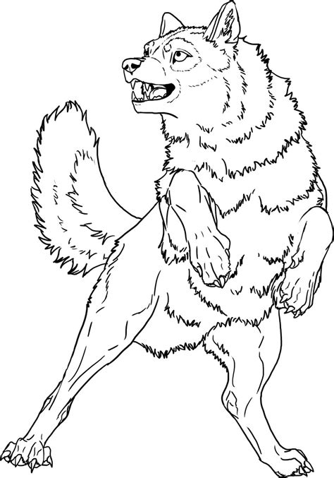 Free Lineart - Wolf by Golphee on DeviantArt