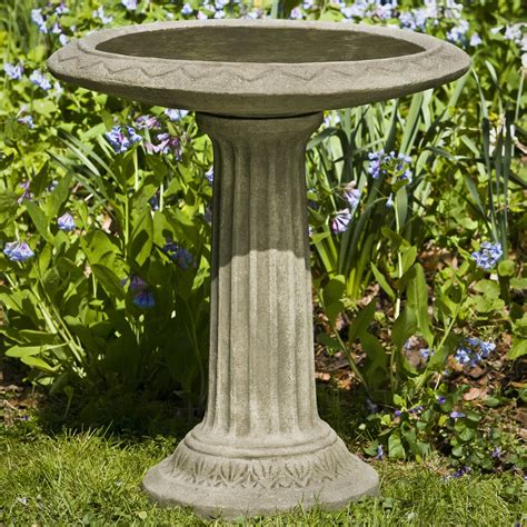 Campania International Cottage Garden Cast Stone Bird Bath - Bird Baths ...