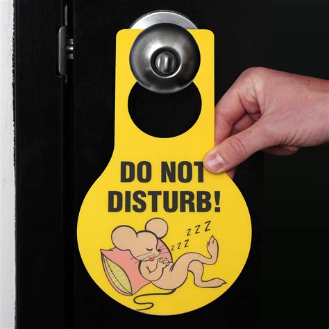 Do Not Disturb Door Hang Tags, Pear Shaped, Yellow, SKU: TG-0822