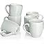 Amazon.com: DOWAN 18 Ounce Coffee Mugs, Large White Coffee Mugs Set of 6, Porcelain Mugs with ...