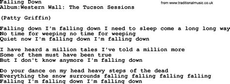 Emmylou Harris song: Falling Down, lyrics