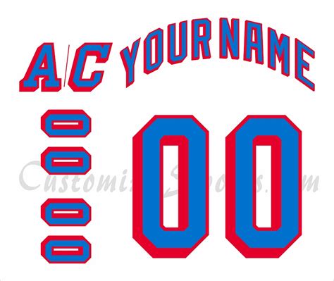 New York Rangers Customized Number Kit For 1990-1999 Home Jersey ...