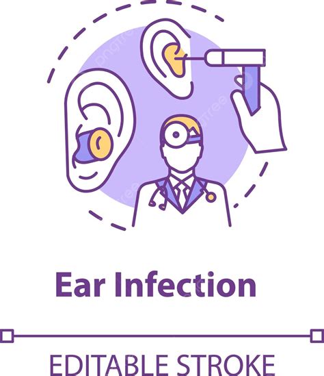 Ear Infection Diagnosis Icon For Otitisdoctor Checkup Illustration Vector, Metaphor, Concept ...