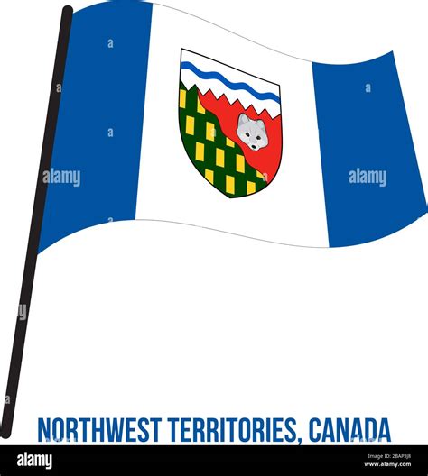 Northwest Territories Flag Waving Vector Illustration on White ...