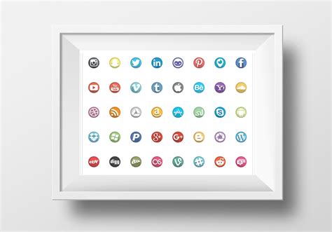 Round Social Media Icons | High Res - Flat Pack