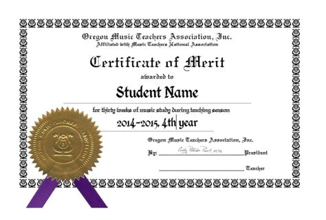 Certificate of Merit Template | Free Word and Excel Templates