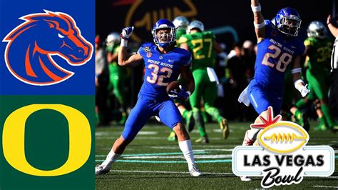 #25 Boise State vs Oregon 2017 Las Vegas Bowl Highlights - YouTube