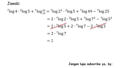 Contoh Soal Logaritma Sma