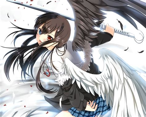 Anime Angel With Black Wings