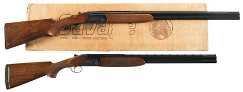 Two Engraved Savage Over/Under Shotguns -A) Savage Model 444B 20 Gauge ...