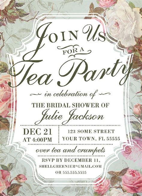 bridal tea party invitations modern - Party Invitation Ideas | Tea party invitations, Bridal ...