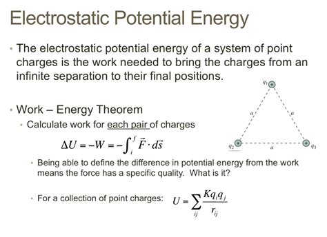 Solved Electrostatic Potential Energy The electrostatic | Chegg.com