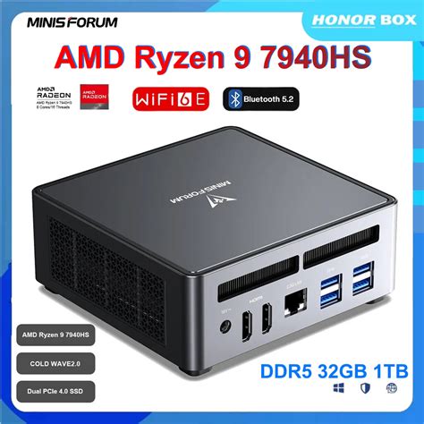 MINISFORUM UM790 Pro Mini PC AMD Ryzen 9 7940HS Gaming Mini PC Window 11 Pro DDR5 5600MHz USB4 ...