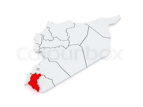 Map of Daraa. Syria. | Stock image | Colourbox