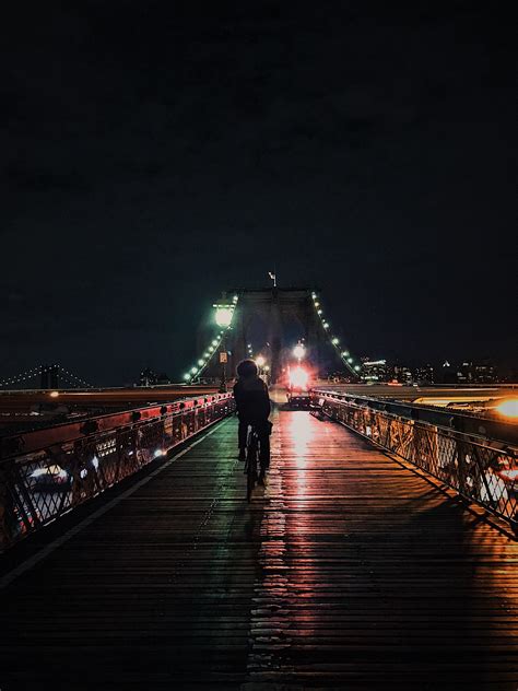 A windy night on the Brooklyn Bridge. I was going for a darker style ...