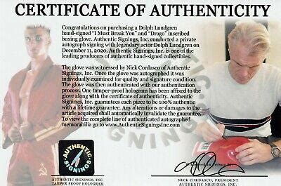 Dolph Lundgren "I MUST BREAK YOU" "DRAGO" Autographed Tuf Wear Glove ASI Proof | #4544134937