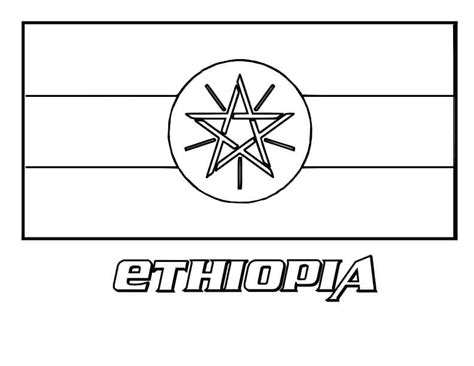 Ethiopia Flag Coloring Page - Free Printable Coloring Pages for Kids