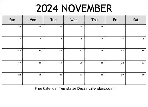 2024 Calendar With Holidays November 2024 - Lexie Opalina