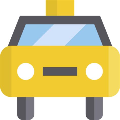 Vector Taxi Front View Cab Car Icon PNG | Citypng