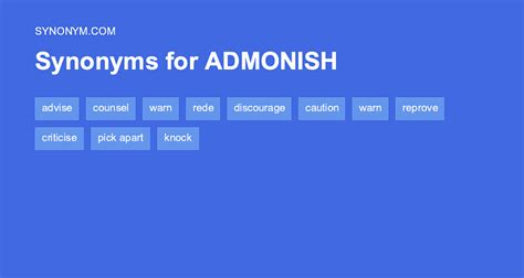 Another word for ADMONISH > Synonyms & Antonyms