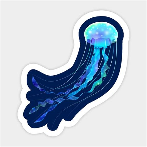 Glowing jellyfish by goldengallery in 2023 | Jellyfish, Stickers ...