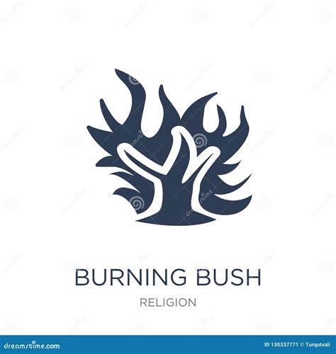 Burning Bush Icon. Trendy Flat Vector Burning Bush Icon on White Stock Vector - Illustration of ...